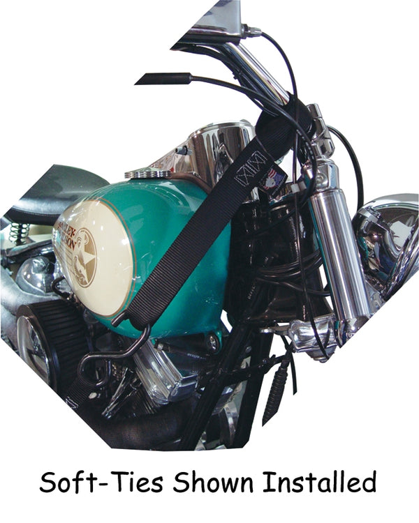 1 1/2" WIDE SOFT-TIE PAIR FOR TRANSPORTING MOTORCYCLES