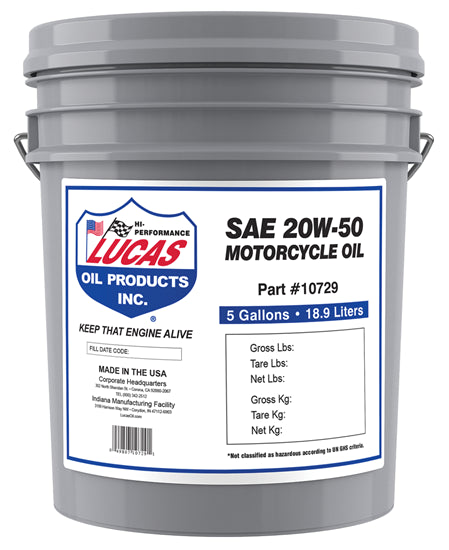 FIVE GALLON LUCAS OIL